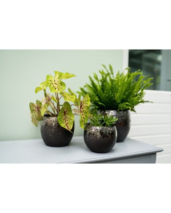 Keraminis vazonas KAE, apvalus, rudas, 23 x 20(A) cm