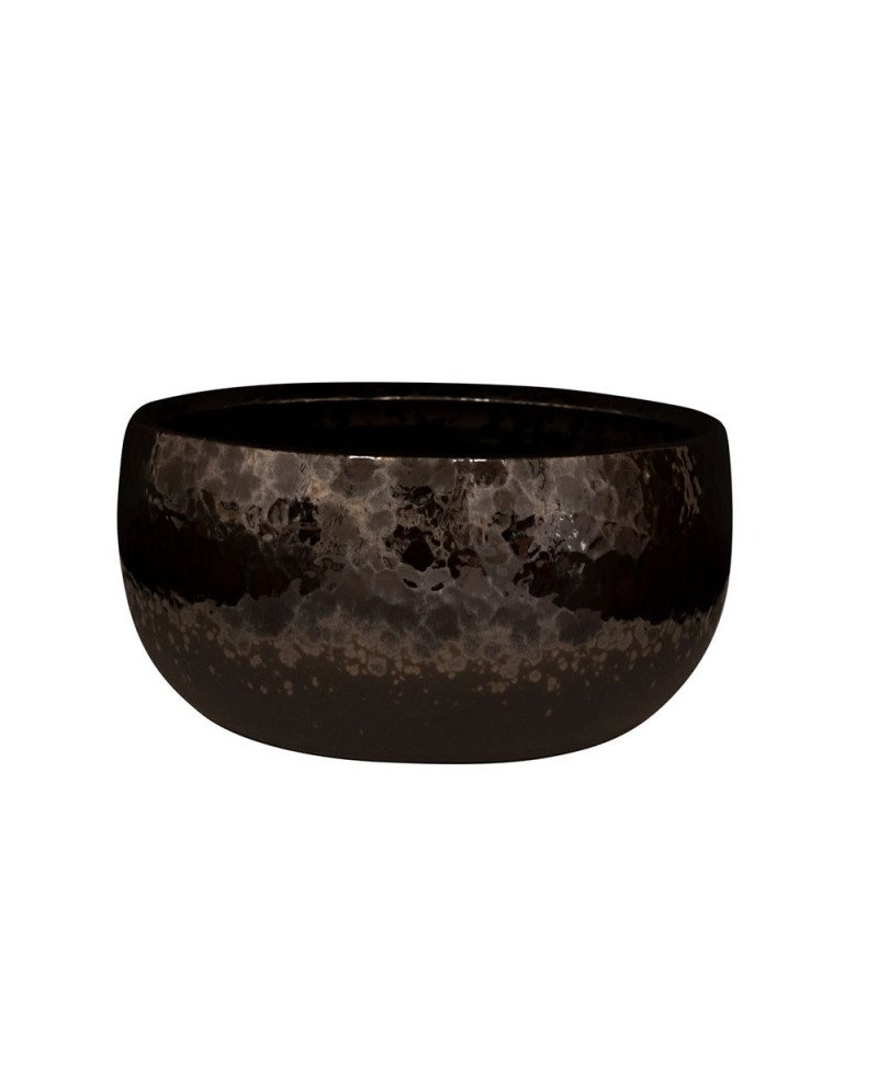 Keraminis vazonas KAE, apvalus, rudas, 22 x 13(A) cm