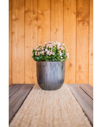 Keraminis vazonas SIYA, apvalus, juodas, 29 x 27(A) cm