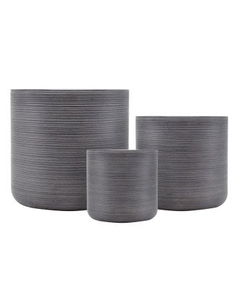 Keraminis vazonas NAPATA, apvalus, pilkas, 42 x 41(A) cm