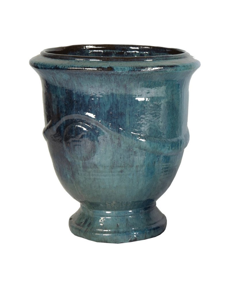 Keraminis vazonas Glazed, apvalus, žalias, 40 x 45(A) cm
