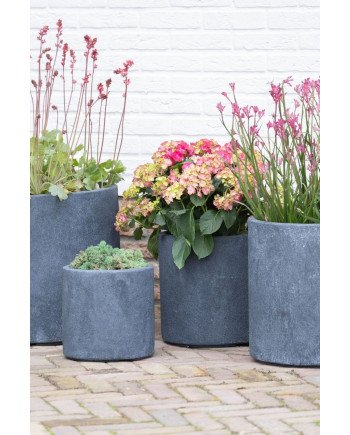 Keraminis vazonas Texas, apvalus, tams.pilkas, 54 x 51(A) cm