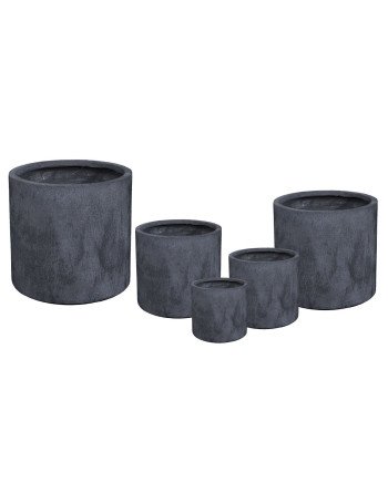 Keraminis vazonas Texas, apvalus, tams.pilkas, 54 x 51(A) cm