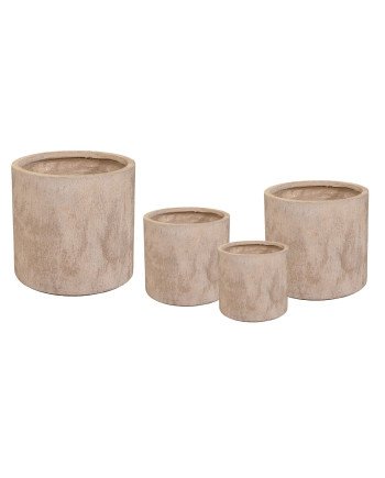 Keraminis vazonas Texas, apvalus, smėlinis, 39 x 38(A) cm