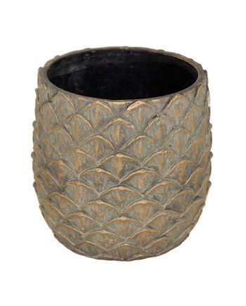 Keraminis vazonas Ara, apvalus, žalias, 22 x 21(A) cm