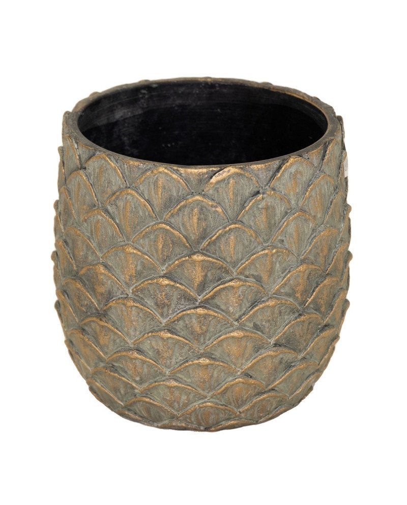 Keraminis vazonas Ara, apvalus, žalias, 22 x 21(A) cm