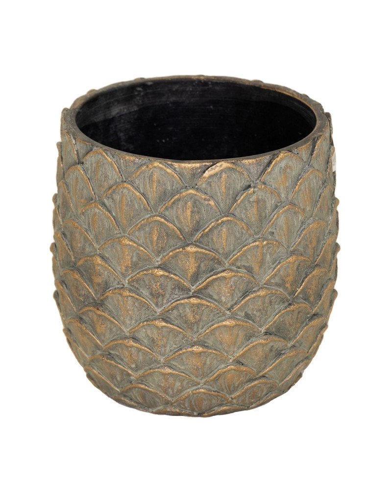 Keraminis vazonas Ara, apvalus, žalias, 16,5 x 16(A) cm