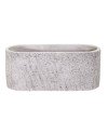 Keraminis vazonas Aswan, ovalus, pilkas, 29x12,5 x 12(A) cm