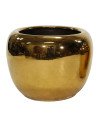Keraminis vazonas Emperor, apvalus, auksinis, 48 x 40(A) cm