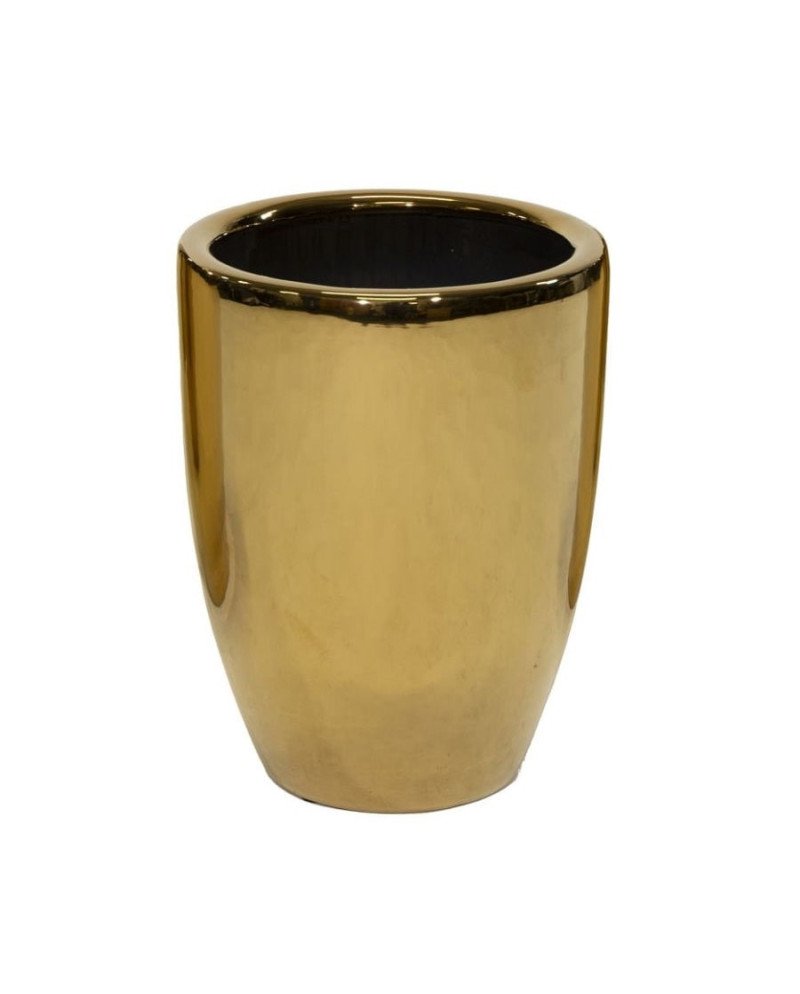 Keraminis vazonas Emperor, apvalus, auksinis, 26 x 35(A) cm