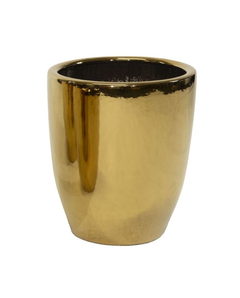 Keraminis vazonas Emperor, apvalus, auksinis, 33 x 38(A) cm