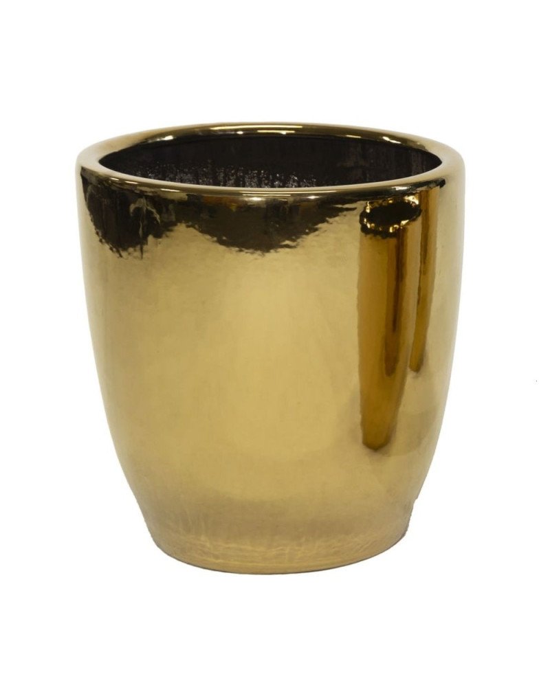 Keraminis vazonas Emperor, apvalus, auksinis, 39 x 42(A) cm