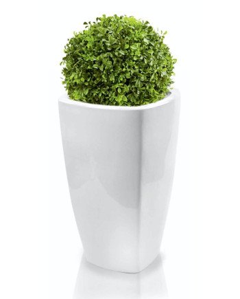 Keraminis vazonas MOOD, kvadratinis, baltas, 38 x 61(A) cm | Rik-Pot.eu