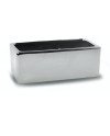 Keraminis vazonas MOON, stačiakampis, sidabrinis, 38x16 x 13(A) cm | Rik-Pot.eu