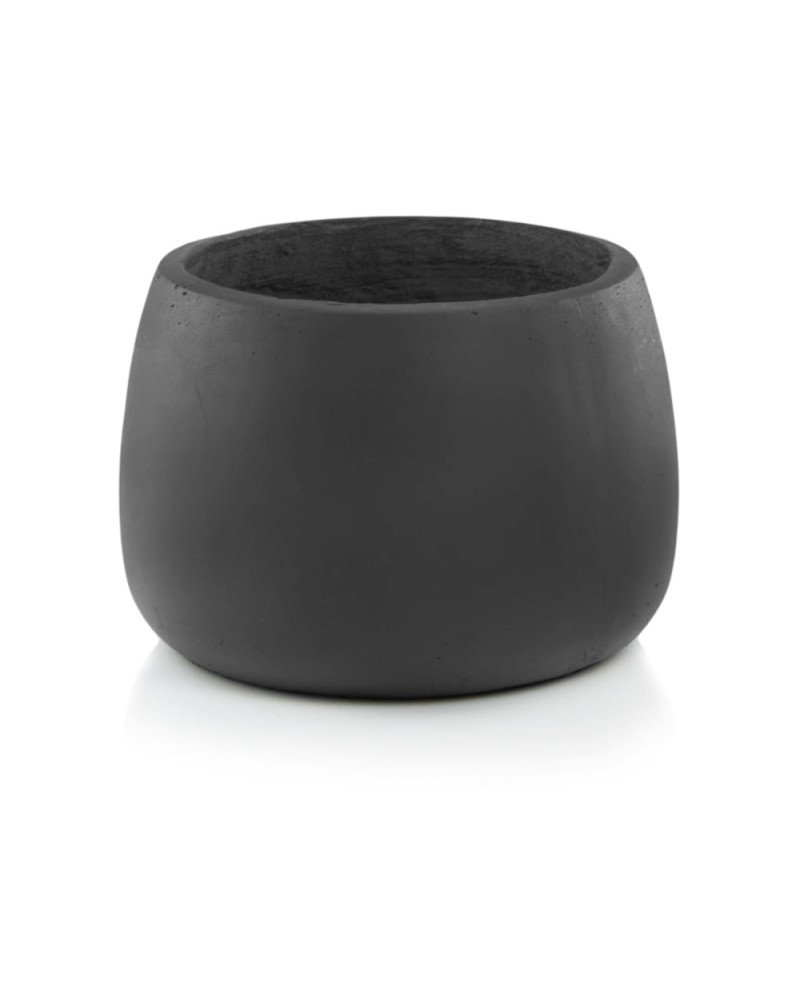 Keraminis vazonas ECOLITE, apvalus, tams.pilkas, 47 x 31(A) cm | Rik-Pot.eu