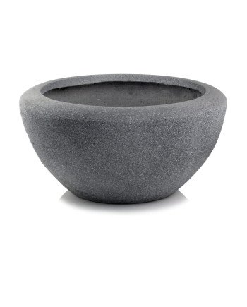 Keraminis vazonas ECOLITE, apvalus, pilkas, 37 x 18(A) cm | Rik-Pot.eu