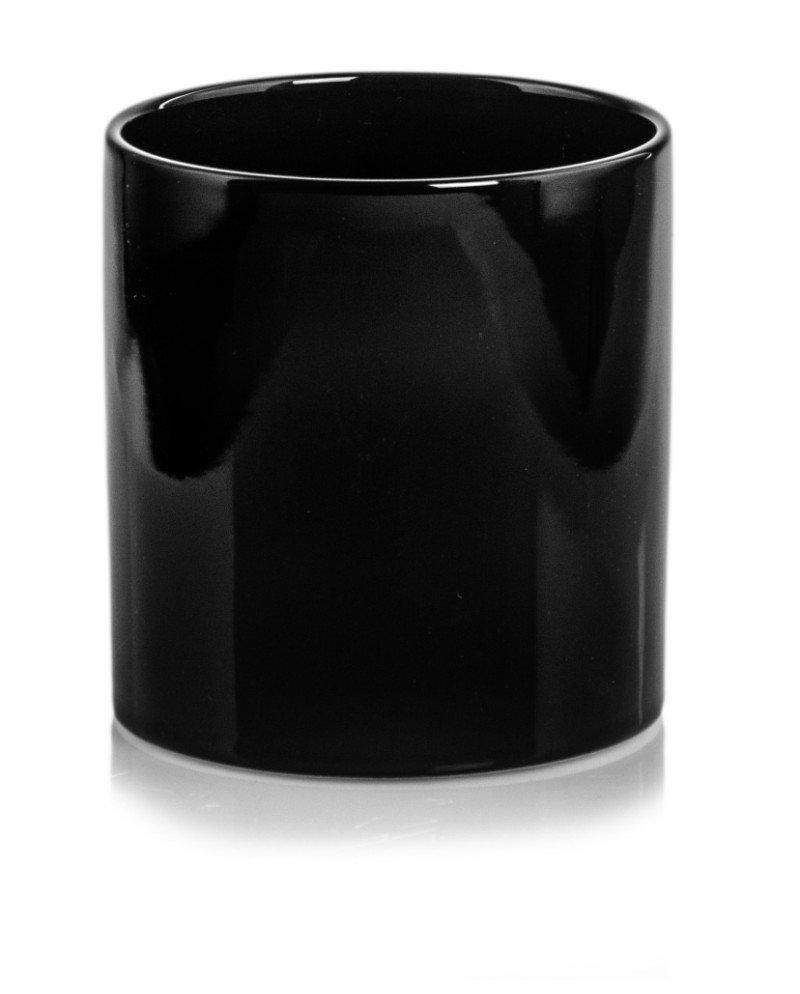 Keraminis vazonas PIANO, apvalus, juodas, 8 x 8(A) cm | Rik-Pot.eu