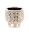 Keraminis vazonas VINTAGE, apvalus, kreminis, 16 x 14(A) cm | Rik-Pot.eu
