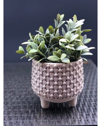 Keraminis vazonas VINTAGE, apvalus, kreminis, 16 x 14(A) cm | Rik-Pot.eu