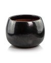 Keraminis vazonas GLAZED, apvalus, grafitinis, 47 x 31(A) cm | Rik-Pot.eu