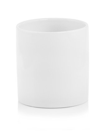 Keraminis vazonas PIANO, apvalus, baltas, 8 x 8(A) cm | Rik-Pot.eu