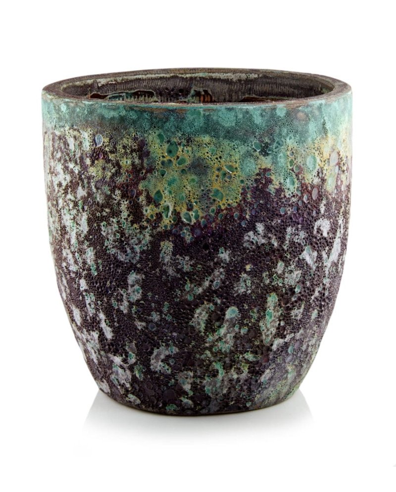 Keraminis vazonas ATLANTIS, apvalus, rudas, 37 x 34(A) cm | Rik-Pot.eu