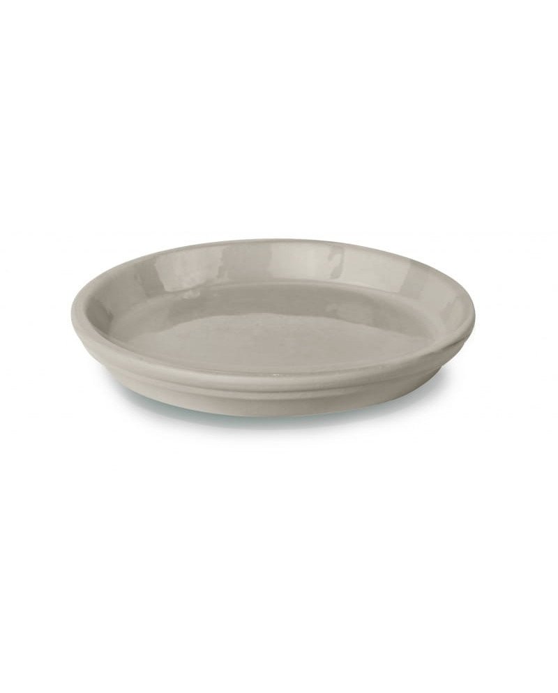 Lėkštelė vazonui GLAZED, apvali, kreminė, 44 x 3(A) cm | Rik-Pot.eu