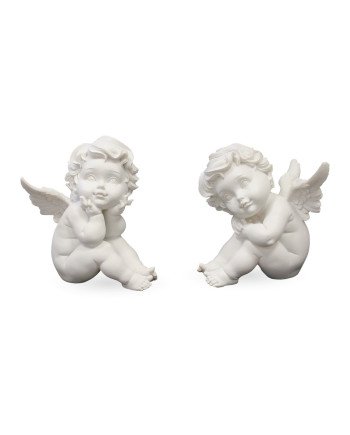 Figūrėlė Angelas (2 vnt. kompl.), balta, 10x12x15(A) cm | Rik-Pot.eu
