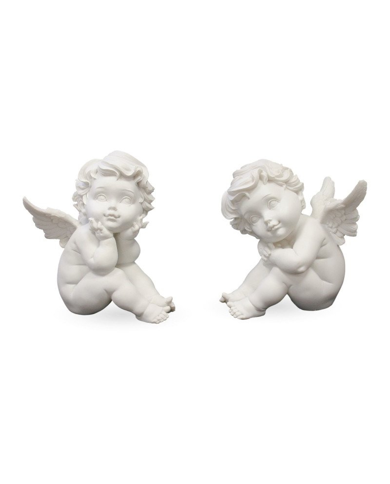 Figūrėlė Angelas (2 vnt. kompl.), balta, 10x12x15(A) cm | Rik-Pot.eu