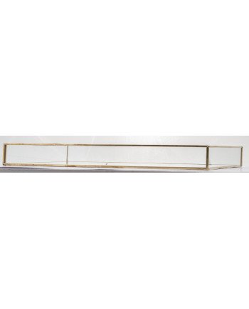 Padėklas metalas/stiklas, stačiakampis, auksinis, 34x24x4(A) cm | Rik-Pot.eu