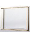 Padėklas metalas/stiklas, stačiakampis, auksinis, 34x24x4(A) cm | Rik-Pot.eu