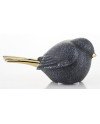Figūrėlė Paukštis, pilka/auksinė, 16x7x7,5(A) cm | Rik-Pot.eu