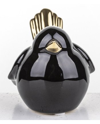 Figūrėlė Paukštis, juoda/auksinė, 12,5x9x8(A) cm | Rik-Pot.eu