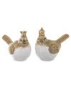 Figūrėlė Paukštis (2vnt kompl.), balta/auksinė, 15x8x11(A) cm | Rik-Pot.eu