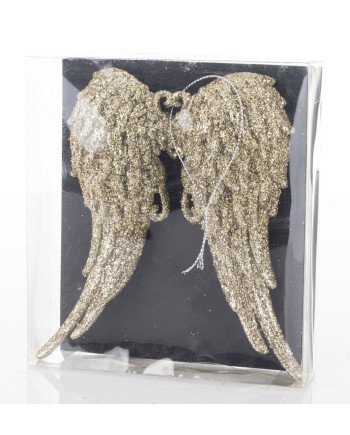 Žaisl.pakab.plastik., angelo sparnai, auksinis, 14x13,5x3 cm | Rik-Pot.eu