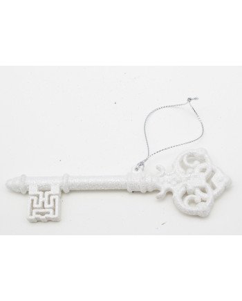 Žaisl.pakab.plastik., raktas, baltas, 14,5x4,5x1 cm | Rik-Pot.eu