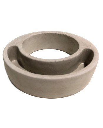 Keraminis vazonas CHARLY, apvalus, pilkas, 25 x 6(A) cm | Rik-Pot.eu