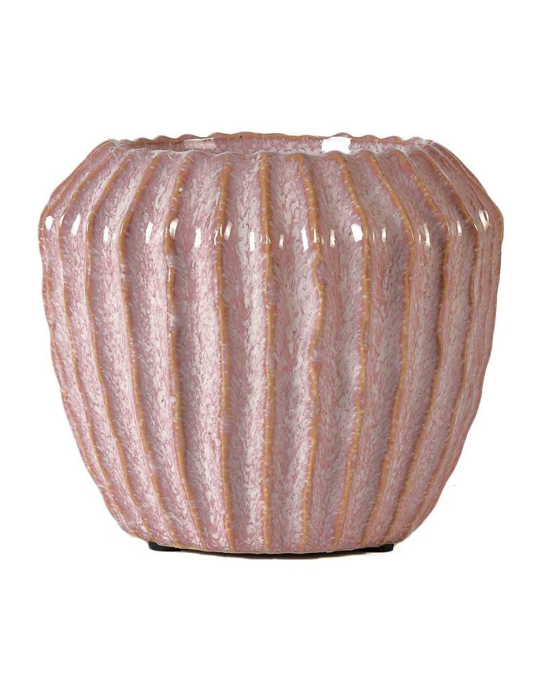Keraminis vazonas NOLANA, apvalus, rožinis, 14 x 12(A) cm | Rik-Pot.eu