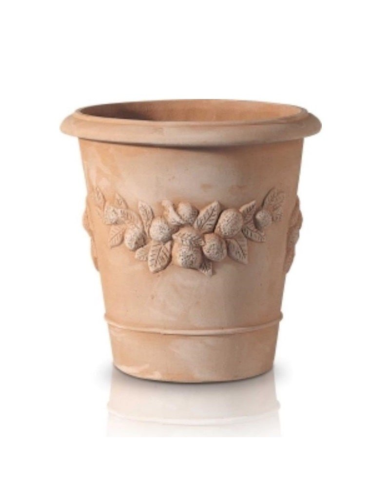 Keraminis vazonas TUSCAN, apvalus, rudas, 55 x 54(A) cm | Rik-Pot.eu