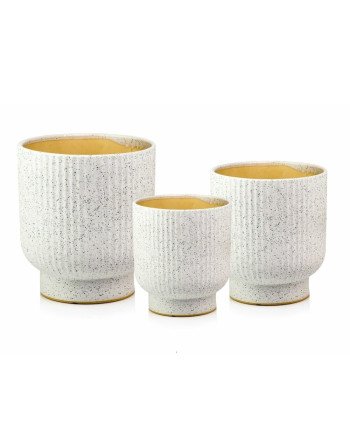 Keraminis vazonas MOOD, apvalus, baltas, 24 x 27(A) cm | Rik-Pot.eu