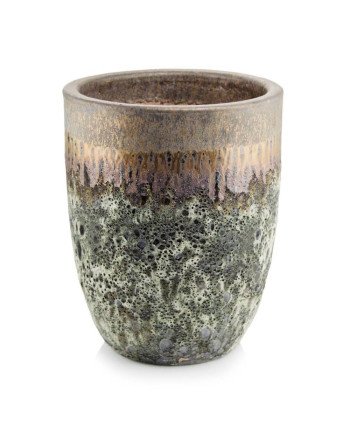 Keraminis vazonas ATLANTIS, apvalus, auksinis/žalias, 55 x 67(A) cm | Rik-Pot.eu