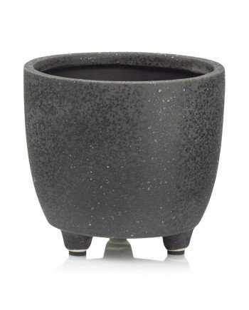 Keraminis vazonas LA QUEMADA, apvalus, pilkas, 15 x 13(A) cm | Rik-Pot.eu