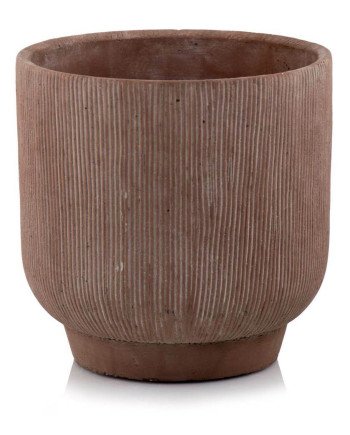 Keraminis vazonas LA QUEMADA, apvalus, rudas, 21 x 21(A) cm | Rik-Pot.eu
