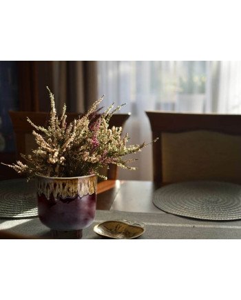 Keraminis vazonas LA QUEMADA, apvalus, rudas, 13 x 14(A) cm | Rik-Pot.eu