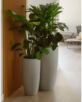 Keraminis vazonas ECOLITE, apvalus, smėlinis, 55 x 100(A) cm | Rik-Pot.eu