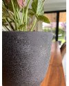 Keraminis vazonas LA QUEMADA, apvalus, pilkas, 15 x 13(A) cm | Rik-Pot.eu