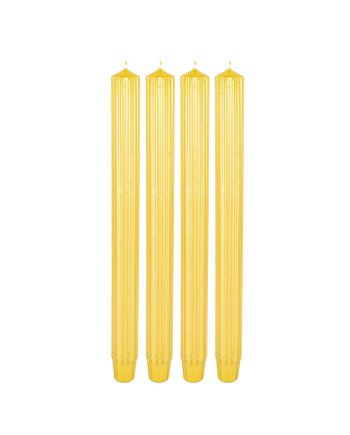 Žvakė, 4 vnt kompl., apvali, auksinės spalvos, 2,5 x 30(A) cm | Rik-Pot.eu