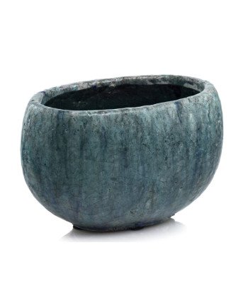 Keraminis vazonas LA QUEMADA, ovalus, turkio, 22x15 x 14(A) cm | Rik-Pot.eu