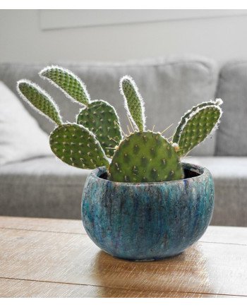 Keraminis vazonas LA QUEMADA, ovalus, turkio, 22x15 x 14(A) cm | Rik-Pot.eu