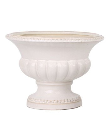 Keraminis vazonas Dual Classic, apvalus, baltas, 25 x 19(A) cm | Rik-Pot.eu